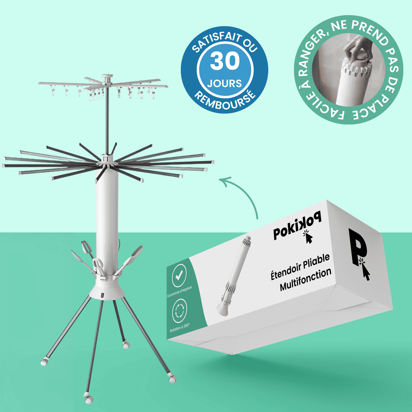 Étendoir Pliable Multifonction