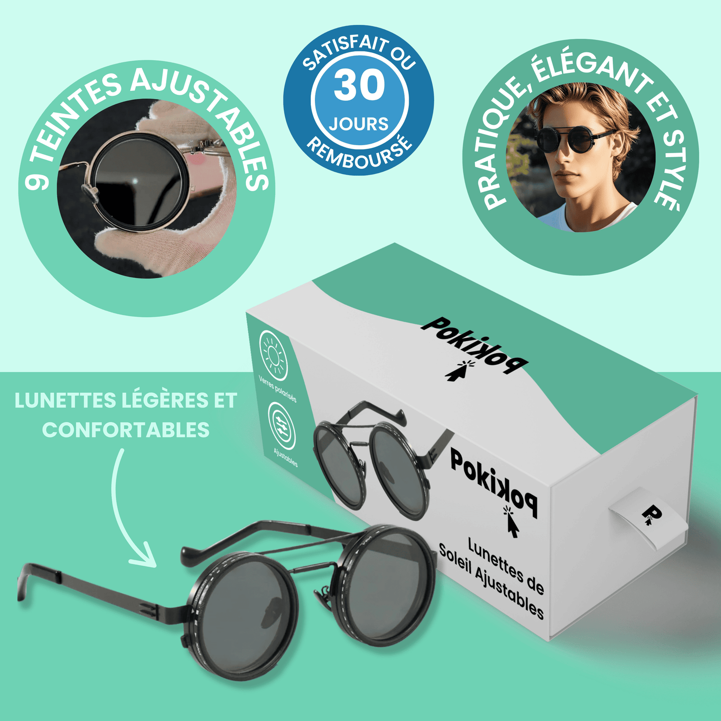 Lunettes de Soleil Ajustables
